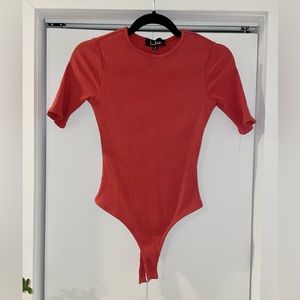 Lulus Basics Mauve Ribbed Bodysuit